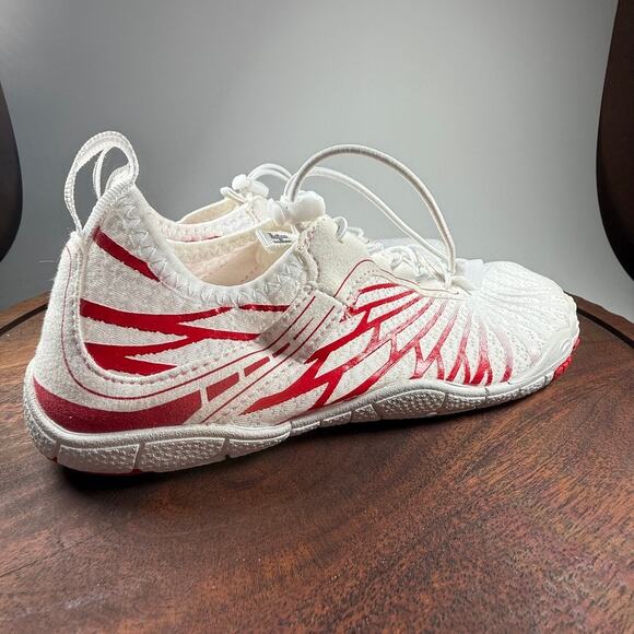 HF Barefoot Water Shoes White Red Minimalist Aqua Swim Surf Shoes Quick Dry SZ36 - Picture 7 of 13